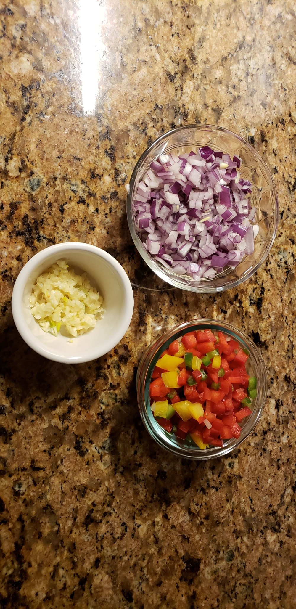 sofrito with 2 color peppers