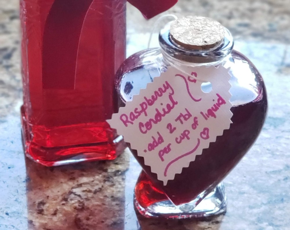 raspberry cordial in jar